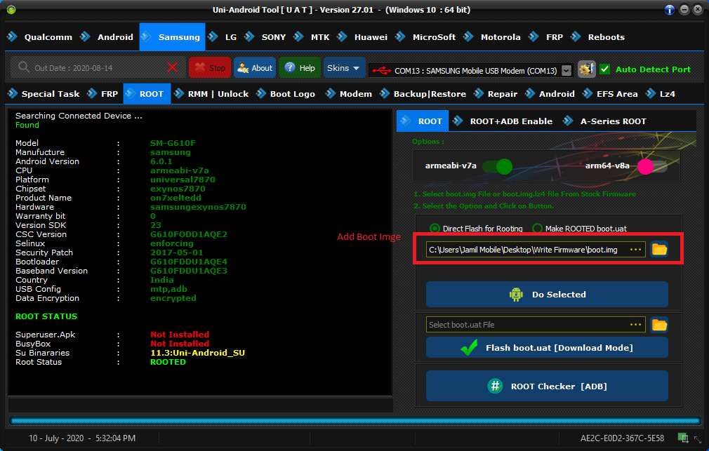 Samsung-G610-F-Root-Done-One-Click-By-Uni-Android-Tool.png