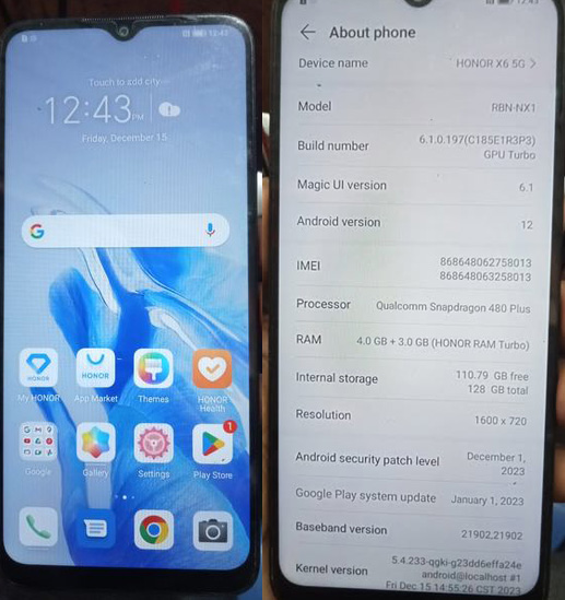 Honor 70 Lite RBN NX1 Flash File