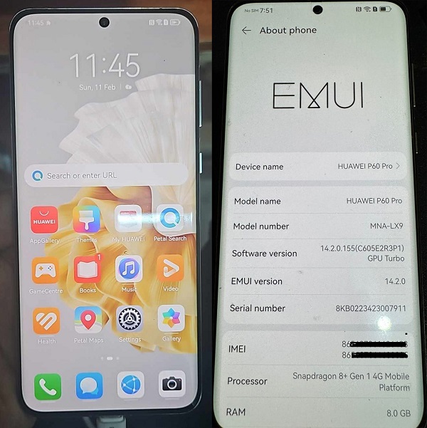 Huawei P60 Pro MNA-LX9 Flash File