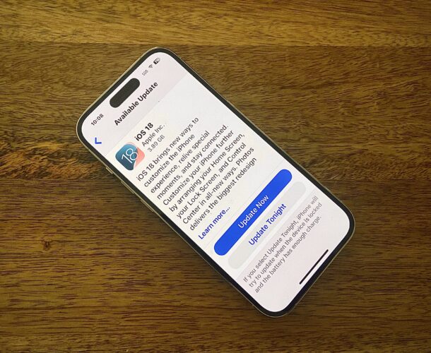 iOS 18 update is available to download now
