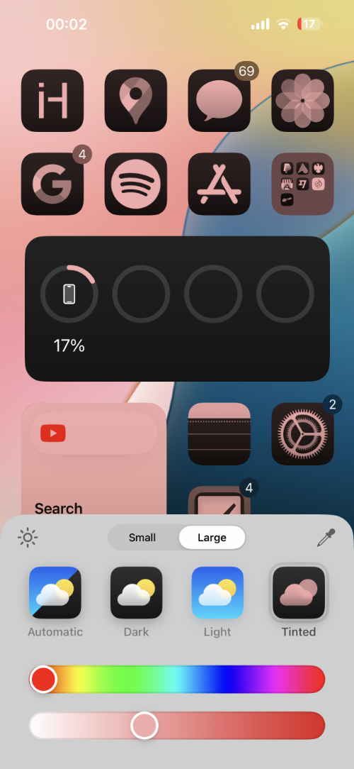 Icon tint iOS 18