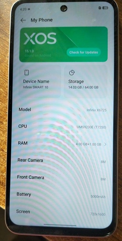 Infinix Smart 10 X6725 Flash File