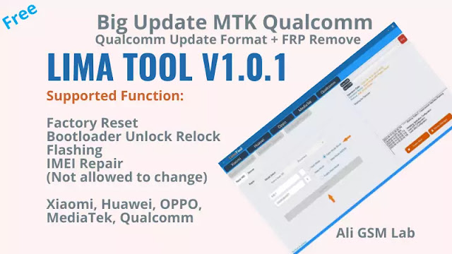 LIMA Tool v1.0.1 MTK Qualcomm Tool