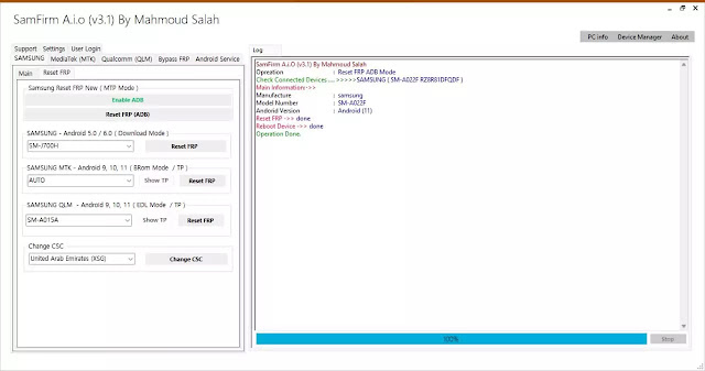 SamFirm A.i.0 v3.1 Remove FRP Change CSC SamFirm A.i.0 v3.1 Remove FRP Change CSC