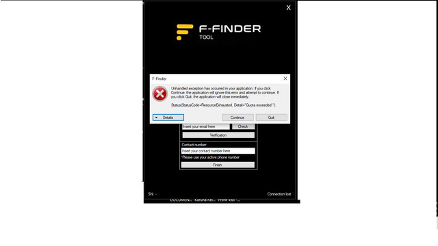 F-FINDER-LIBRARY-OPENING-ERRROR-MSG